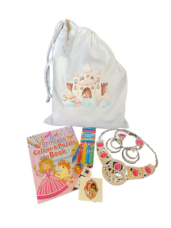 Pre-filled Princess Fabric Party Bag, Party bags, Party Favour, Party Bag ideas, Pre-filled Party Bags, Party Bags for Kids, Children's party Bags, Toy