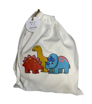 Dinosaur Fabric Party Bag, Party Bag Ideas, Party Bags for Kids, Children's Party Bags, Party Favours